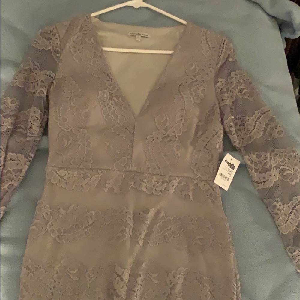 Gray V-Neck dress